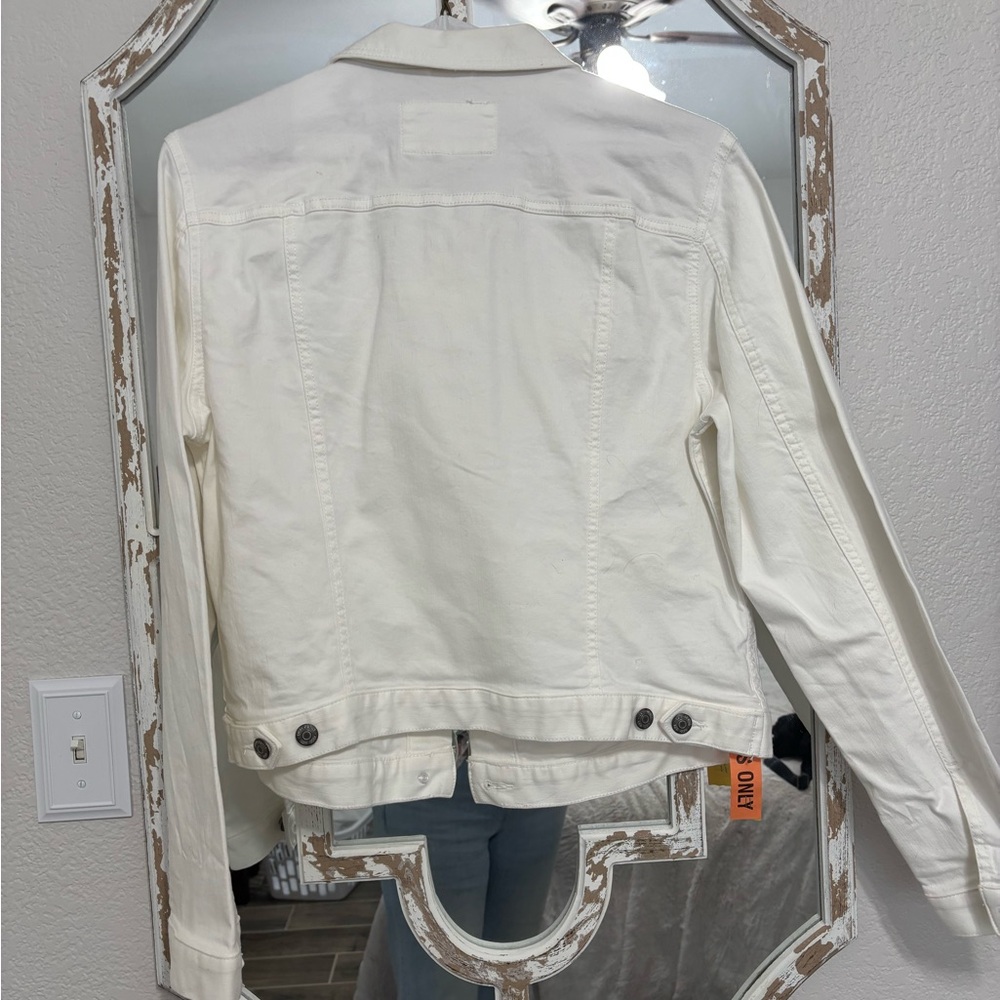 LOFT Cream Denim Jacket - Picture 2 of 3